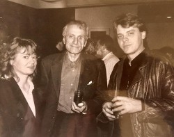 with Xenakis and Tor Fromyhr post-Dikthas, Paris 1992